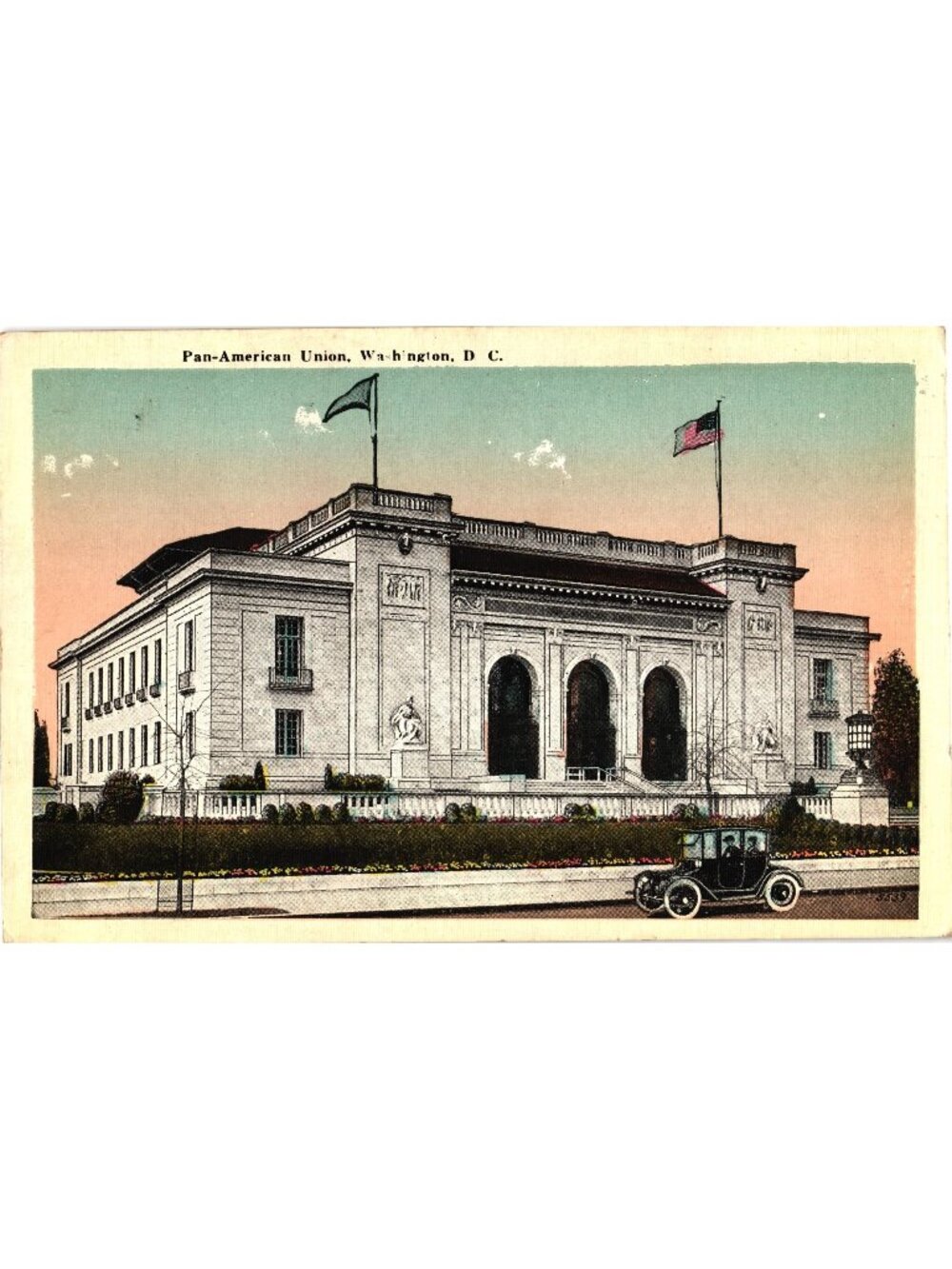 Pan-American Union Washington D.C. 1919 Linen Postcard Government Building